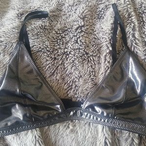 Metallic Silver Bralette